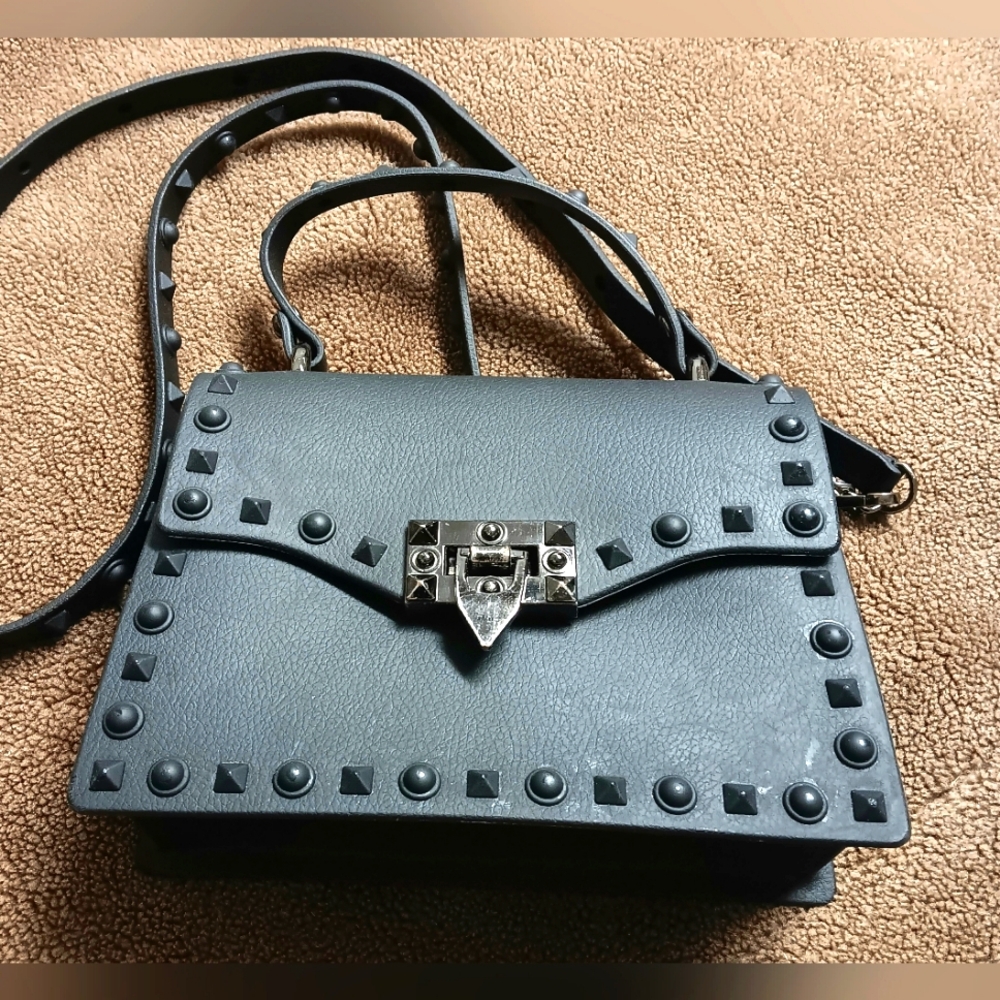 Unbranded carbon black crossbody purse